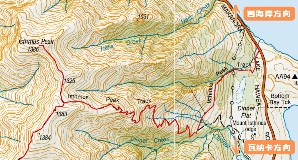 isthmus peak track map