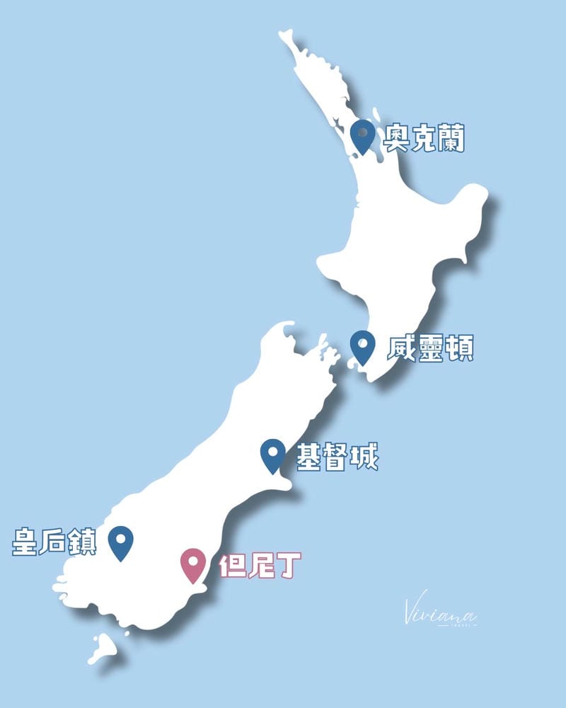 但尼丁地圖