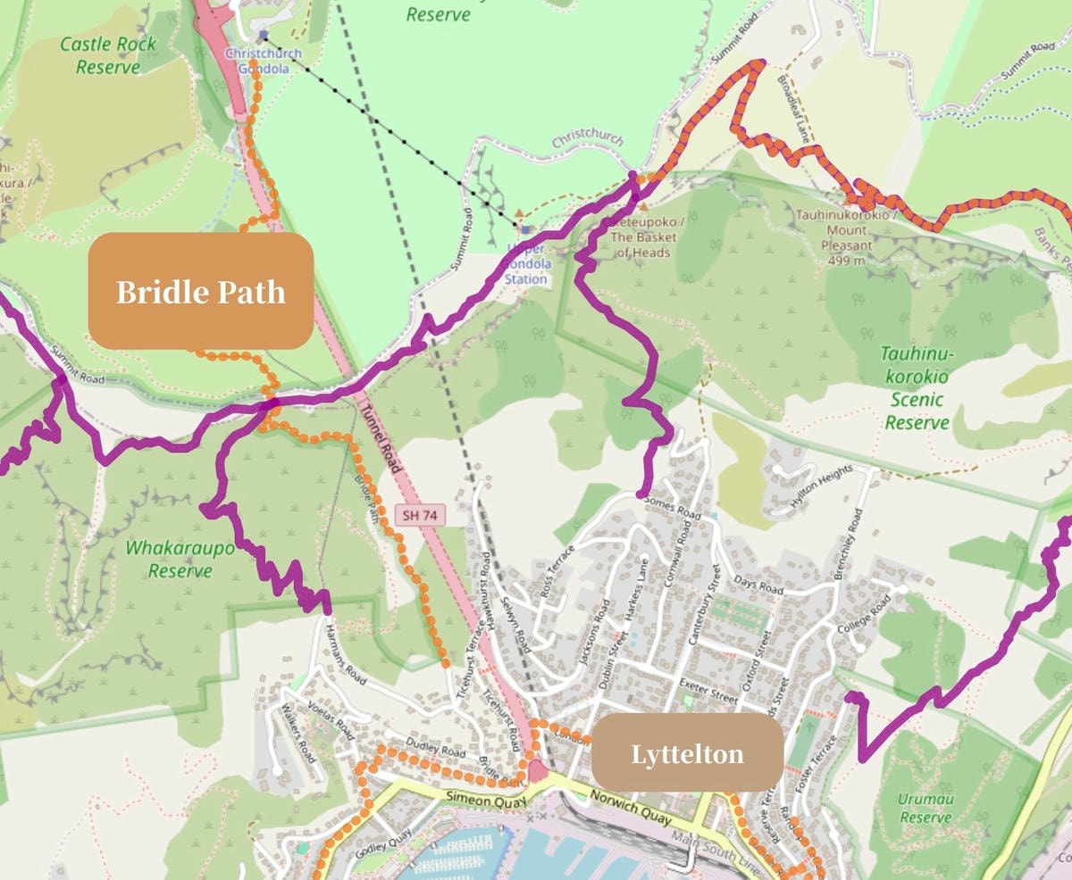 紐西蘭|基督城 Bridle Path 步道 - 第1張圖 Bridle Path map